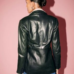 NWT Reformation Veda Leather Blazer